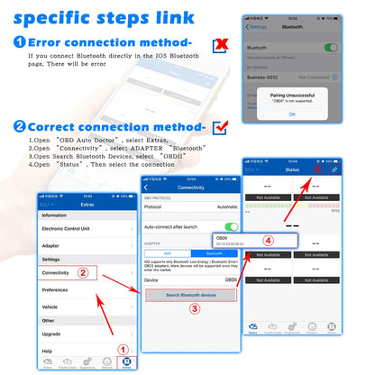 Viecar ELM327 V1.5 PIC18F25K80 Bluetooth 4.0 For IOS Android ELM 327 V 1 5 Car OBD 2 OBD2 Diagnostic Scanner Tools Code Reader