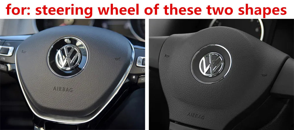 Ceyes Car Styling Steering Wheel Emblem Decorative Circle Ring Accessories Case For Volkswagen VW Golf 5 Polo Jetta Mk6 Covers