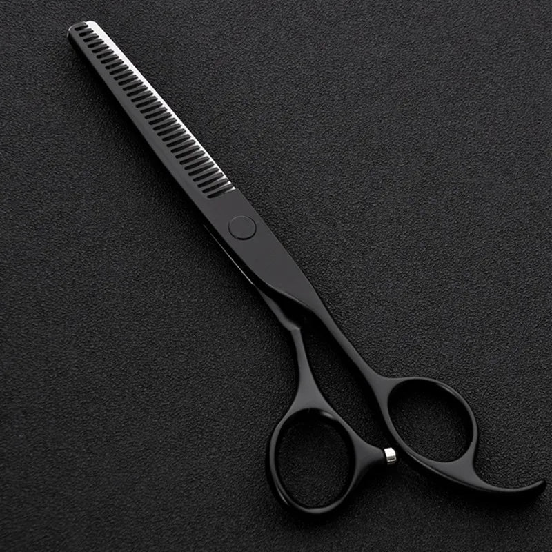 professional Japan 440c 6 '' black hair cutting scissors haircut thinning barber haircutting shears berber Hairdresser scissors