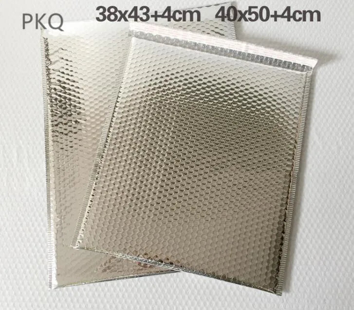 10pcs/Lot Sliver Aluminum Bubble Shipping Bag Padded Envelopes Bubble Mailer Bag Aluminum Foil Gift Bag Packing Wrap