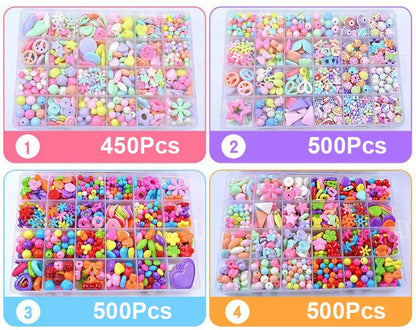 DIY Handmade Beaded Toy with Accessory Set Children Creative 24 Grid Girl Jewelry Making Toys Educational Toys Children Gift