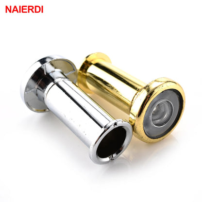 NAIERDI Door Viewer 180 Degree Wide Angle Peephole Security Hidden Door Adjustable Glass Lens For Furniture Hardware Tools