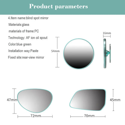 New Arrival 1 Pair Car Blind Spot Mirror Adjustable 360 Degree Rotatable Wide Angle Mirror Car waterproof Rear View Mirror