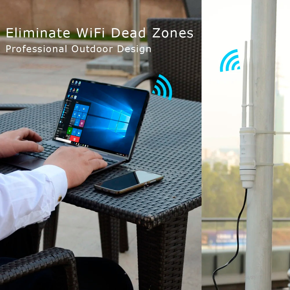 Wavlink High Power AC1200/600/300 Outdoor Wireless WiFi Repeater AP/WiFi Router Dual Dand 2.4G+5Ghz Long Range Extender POE