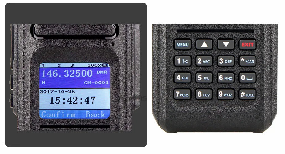 Ailunce HD1 DMR Walkies Talkies Long Range Walkie Talkies Portable Radio FM Communication Emergency Radio Ham Radio Station GPS