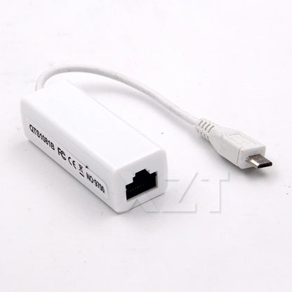 Micro USB to LAN Card Connector for Tablet 2.0 5 Pin 10/100 Male RJ45 Female Ethernet LAN Network Card Adapter