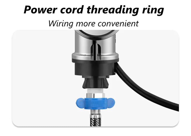 DMWD Tankless Electric Hot Water Heater Universal Hose Faucet Kitchen Instant Heating Tap Water Heater LED Temperature Display