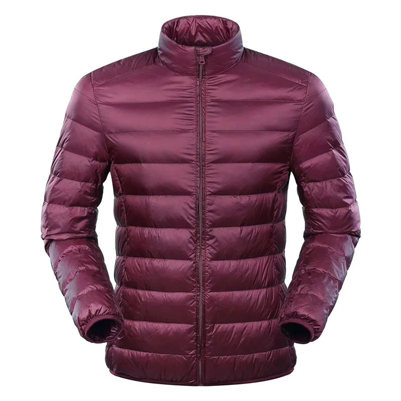 NewBang Feather Jacket Man Ultra Light Down Jacket Men Winter Coat Duck Down Windbreaker Stand Collar Parka With Carry Bag