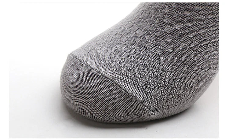 5Pairs/Lot Men's Bamboo Fiber Socks Business Short Breathable Ankle Socks Male Sock High Quality Large Size EU39-48