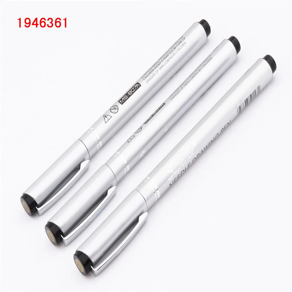 Waterproof Ink Black Micron Neelde Drawing Pen Pigment Fine Line Sketch Markers Pen For Writing Hand-Paint anime Art Supplies