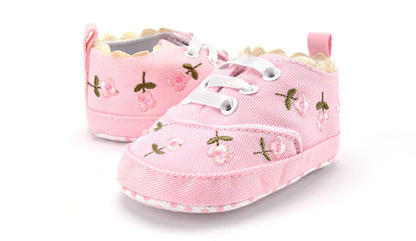Baby Girl Shoes White Lace Floral Embroidered Soft Shoes Prewalker Walking Toddler Kids Shoes First Walker