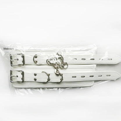 Thierry 3Pcs Soft Bondage Restraints Handcuffs Collar Wrist Ankle Cuffs for Fetish Erotic BDSM Adult Games Couple Sex Product