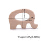 10pc Wooden Teether Animals Beech Teething Grasping Wooden Animal Toy Rodent Baby Teether Pendant DIY  Pacifier Chain Kids Goods