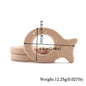 10pc Wooden Teether Animals Beech Teething Grasping Wooden Animal Toy Rodent Baby Teether Pendant DIY  Pacifier Chain Kids Goods