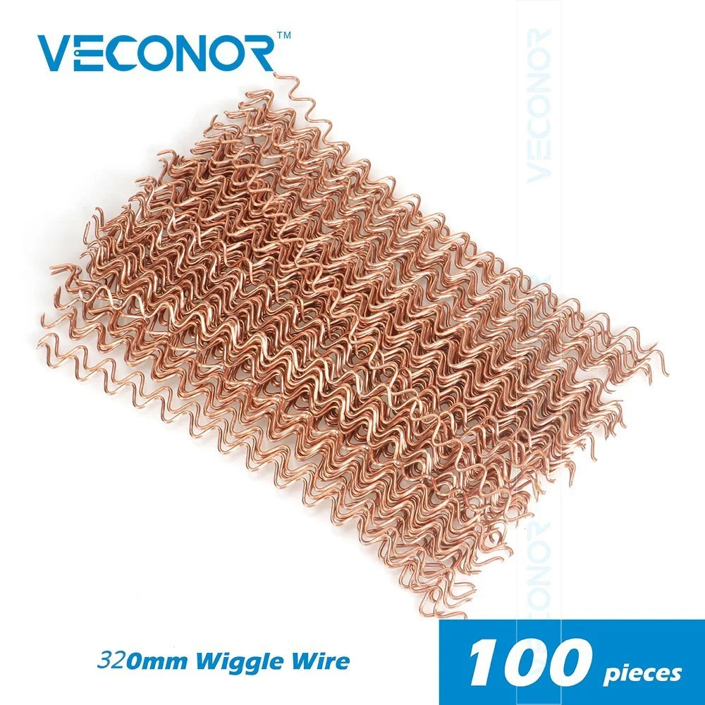 100Pcs Panel Dent Pulling Wavy Wires Wiggle Wires Spot Welding Machine Consumables 320mm Long