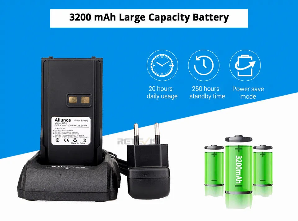 Ailunce HD1 DMR Walkies Talkies Long Range Walkie Talkies Portable Radio FM Communication Emergency Radio Ham Radio Station GPS