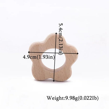 10pc Wooden Teether Animals Beech Teething Grasping Wooden Animal Toy Rodent Baby Teether Pendant DIY  Pacifier Chain Kids Goods