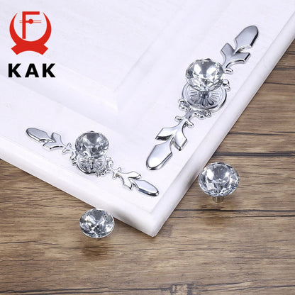 KAK Luxury Diamond Crystal Handles Shoebox Cabinet Handles Closet Door  Drawer Knobs Wardrobe Pulls Pullers With Screws Hardware