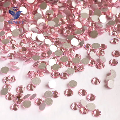 YANRUO 2058NoHF All Color SS16-SS30 Non Hot Fix Sewing Rhinestones Glass Crystal 3D Nail Art Rhinestones For Dress Clothes