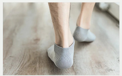 5Pairs/Lot Men's Bamboo Fiber Socks Business Short Breathable Ankle Socks Male Sock High Quality Large Size EU39-48