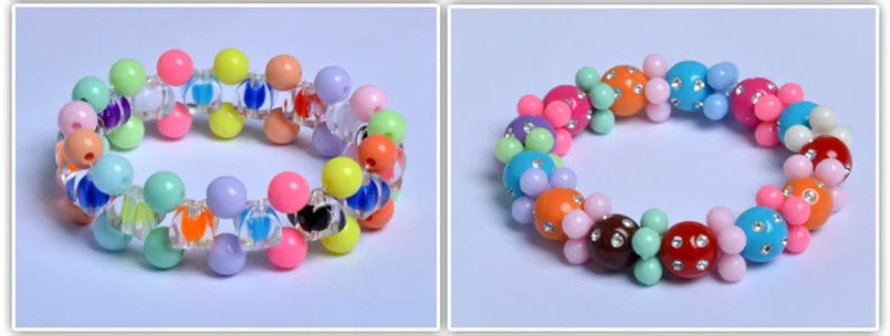 550-700PCS DIY Colorful Acrylic Beads Girls Puzzle Toy Jewelry Necklace Bracelet Handmade String Bead Girl Children Making Toys