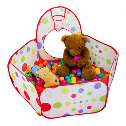 IMBABY 3 In 1 Children Balls Pool Toys Tent Crawling Tunnel Foldable Baby Ballon Playpen Kids Tent Ball Pit Baby Playground