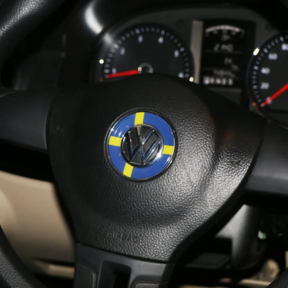 Ceyes Car Styling Steering Wheel Emblem Decorative Circle Ring Accessories Case For Volkswagen VW Golf 5 Polo Jetta Mk6 Covers