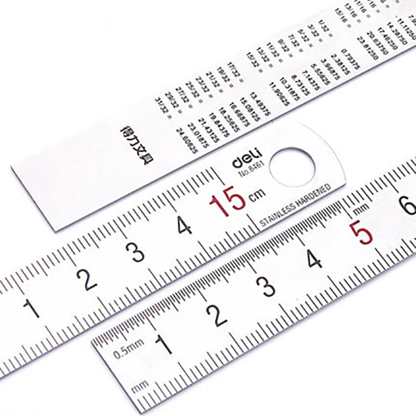 15cm Stainless Steel Measuring Ruler Students Stationery Art Drawing Straight Ruler Designer Engineer Clear Scale Painting Ruler