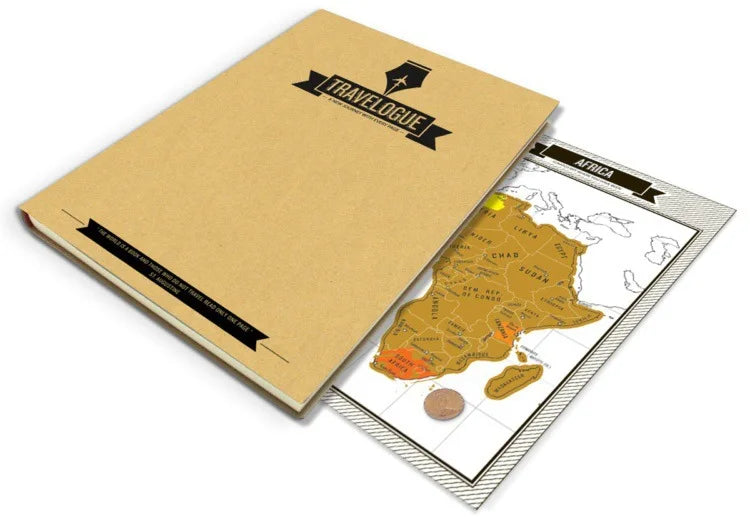 New Hot Travelogue Scratch World Map Travel Tips Book Journal Log Notebook Tourist Gift