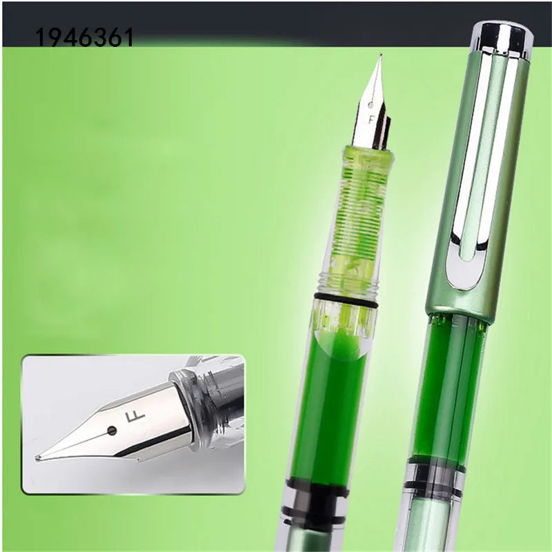High quality 662 Transparent colour big capacity Fountain Pen Student school office stationery Supplies ink pens