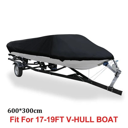 210D Fabric Trailerable Boat Cover 14-22ft Waterproof Anti-UV Protector Fishing Speedboat V-shape Canvas For Boat Cover Tent