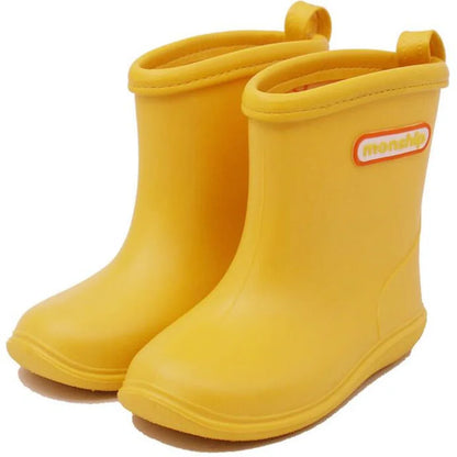 Child Boy Rubber Rain Shoes Girls Boys Kid Ankle Rain Boots Waterproof Shoes Round Toe Water Shoes Soft Toddler Rubber Shoes