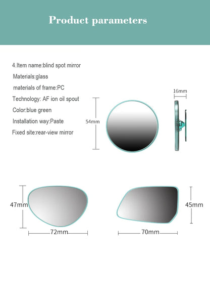 New Arrival 1 Pair Car Blind Spot Mirror Adjustable 360 Degree Rotatable Wide Angle Mirror Car waterproof Rear View Mirror