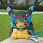 4 Styles Cosplay Pokemon Plush Mega Shiny Charizard XY Pikachu Cloak Stuffed Toy Cartoon Soft Doll