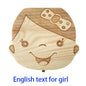 Spanish/English/Portugal/French/Russia Baby Wood Tooth Box Organizer Milk Teeth Storage Collect Teeth Umbilica Lanugo Save Gifts