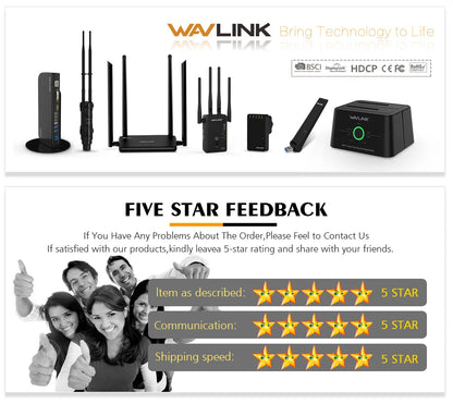 Wavlink High Power AC1200/600/300 Outdoor Wireless WiFi Repeater AP/WiFi Router Dual Dand 2.4G+5Ghz Long Range Extender POE
