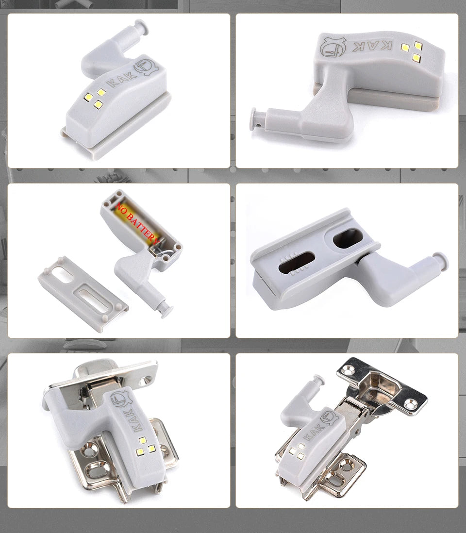 KAK Universal Hinge Light Kitchen Bedroom Living Room Cabinet Cupboard Wardrobe 0.25W Inner LED Sensor Light Furniture Hardware