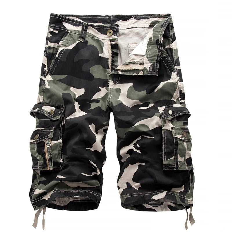 2024 Summer Military Camo Cargo Shorts Fashion Camouflage Multi-Pocket Homme Army Casual Shorts Bermudas Masculina Plus size 40