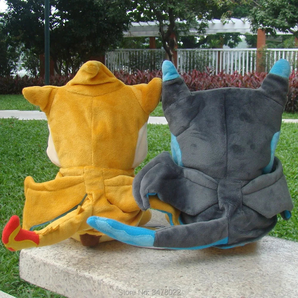 4 Styles Cosplay Pokemon Plush Mega Shiny Charizard XY Pikachu Cloak Stuffed Toy Cartoon Soft Doll