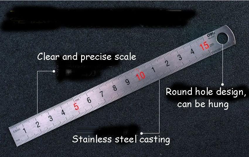 15cm Stainless Steel Measuring Ruler Students Stationery Art Drawing Straight Ruler Designer Engineer Clear Scale Painting Ruler