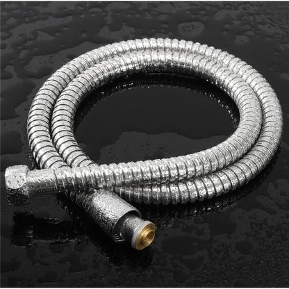 Gold 1.5/2 Meters G1/2 Inch High Quality Flexible Shower Hose Stainless Steel Chrome Bathroom Water Head Shower Extension Pipe