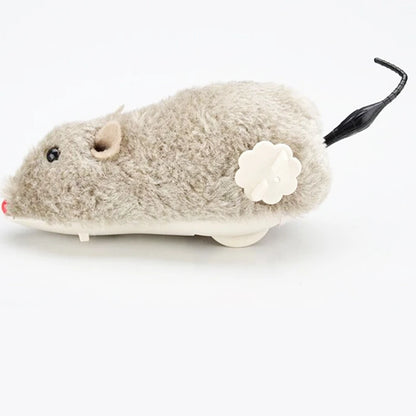 Wireless Winding Mechanism Mouse Toy for Cats and Dogs, Pet Trick Playing Toy, Plush Rat, Mechanical Motion Rats