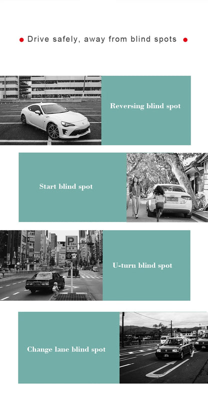New Arrival 1 Pair Car Blind Spot Mirror Adjustable 360 Degree Rotatable Wide Angle Mirror Car waterproof Rear View Mirror