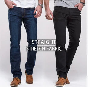 LGRG Mens Boot Cut Jeans Slightly Flared Slim Fit Blue Black Trousers Designer Classic Male Stretch Denim Pants