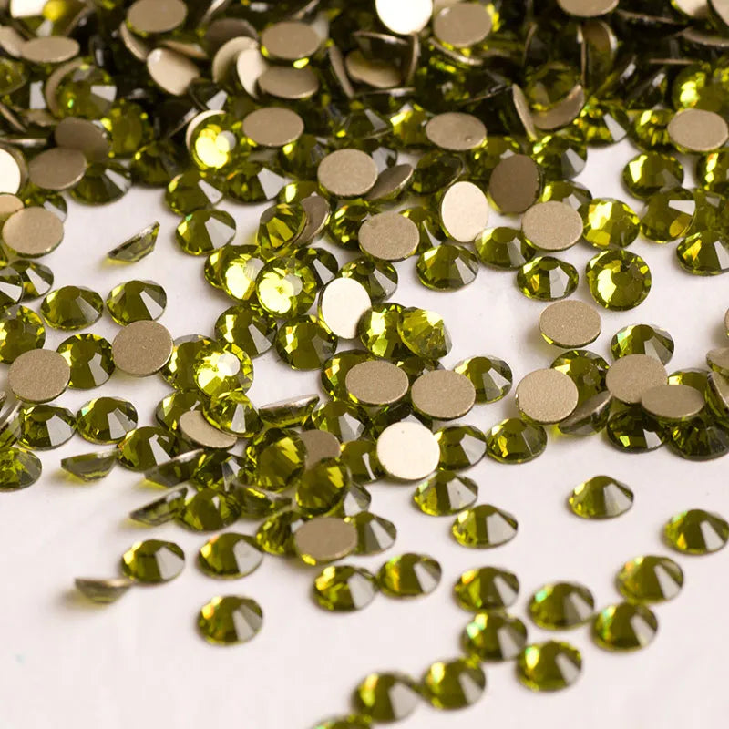 YANRUO 2058NoHF All Color SS16-SS30 Non Hot Fix Sewing Rhinestones Glass Crystal 3D Nail Art Rhinestones For Dress Clothes