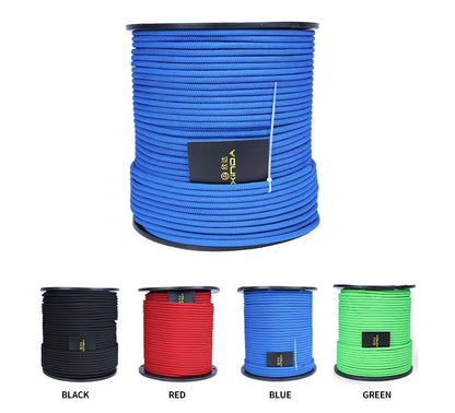 XINDA  8mm Diameter Professional Rock Climbing Rope Outdoor Hiking Corda High Strength Statics Safety Rope Fire Rescue Parachute