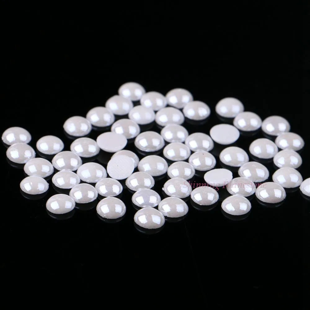 Ceramic Hotfix Rhinestone 3mm to 10mm Flatback Polymer Clay Hot Fix Strass Stones Iron-On White Color