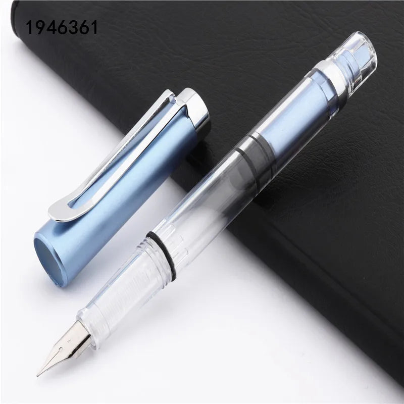 High quality 662 Transparent colour big capacity Fountain Pen Student school office stationery Supplies ink pens