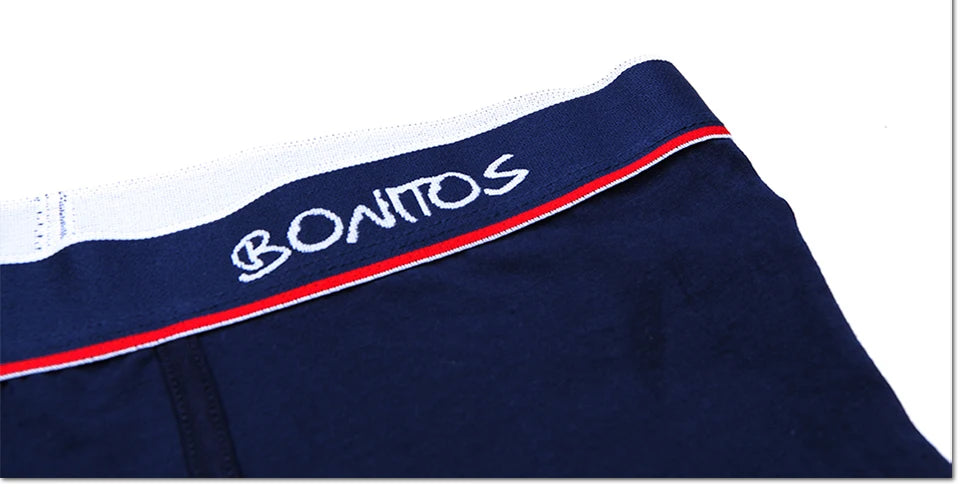 4pcs Cotton Boxer Shorts Soft Men's Panties BONITOS Letter Waistband Men Underpants Boxer Briefs Sexy Underwear for Man Boxers