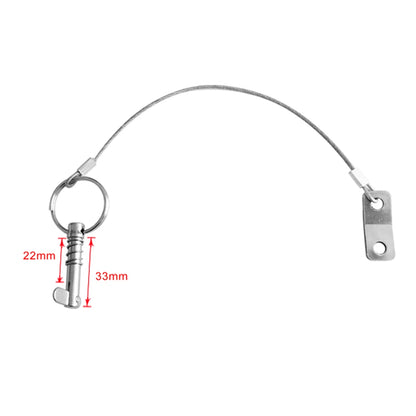 316 Stainless Steel Boat Bimini Top Quick Release Ball Pin With Lanyard Deck Hinge Motor Accessories Vehicle Parts 6mm Silver